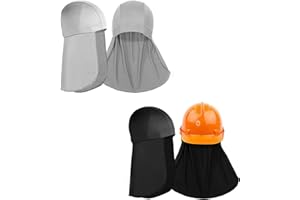 KAIAIWLUO Helmfutter mit Nackenmaske,2 STÜCKE Wanderhut Nackenschutz Fischerhut Unisex Faltbar Atmungsaktiv Sonnenhut for Sommer Outdoor Aktivitäten