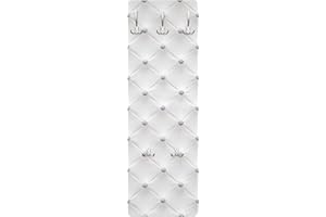 Bilderwelten Appendiabiti - Diamond White Luxury - 119x39x1,6cm, Appendiabiti a Muro, Appendiabiti da Muro, Appendiabiti da Parete, Appendiabiti Design, Dimensione: 119cm x 39cm