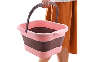 SHENRONGTONG Pediluvio con funzione di massaggio, Pediluvio pieghevole, Bacinella pieghevole per pediluvio Secchio per massaggio ai piedi pieghevole portatile Piede spa pieghevole pieghevole