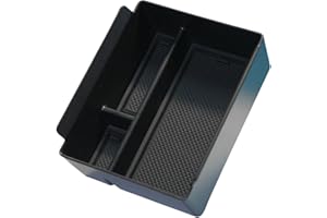 MEDZUK Kompatibel mit Skoda Kodiaq 2024-2025 2026 Auto Mittelkonsole Aufbewahrungsbox Armlehnen Tray Center Console Organizer Handschuhfach Zubehör (Schwarz)