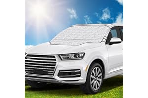 Casenly Parasole Auto Parabrezza, Copertura Parabrezza Auto Magnetico Impermeabile Anti UV Telo Copri Parabrezza Copertura Protezione per la Maggior Parte dei Veicoli 180 x 116cm