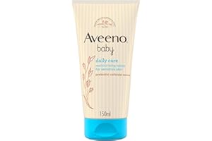Aveeno Baby Daily Care Crema Idratante, Crema corpo bambini e neonati, Crema viso neonato con Avena Colloidale, Crema corpo neonato per uso quotidiano ad assorbimento rapido, 150 ml