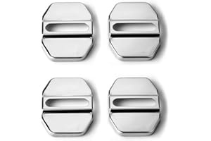 PANYI 4 StüCk Auto TüRschloss Abdeckung, Edelstahl TüRschloss Dekoration Schutzabdeckung, Auto TüRschlossabdeckung Schutzkappe, Auto TüRschlossabdeckung Innenraum Schutz ZubehöR