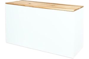 Natural Goods Berlin 1x Deckplatte Besta Eiche - I K E A Upcycling DIY - 2 cm Starke Holzplatte für Besta passgenau mit Antirutschfunktion - Holzbrett Regal - Massivholzplatte Eiche 60 x 42 x 2 cm