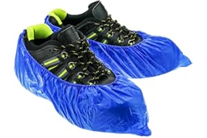 HOT BARGAINS 1000 Pack (500pairs) Shoe Covers Disposable Reusable Waterproof Blue Overshoes for Shoes and Boots to Protect Carpets & Floors, Cleaning, Poolside Coverings