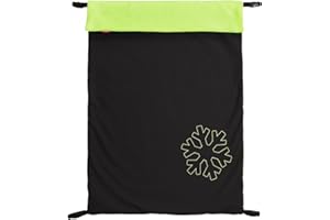 ByBoom® Couverture softshell thermoactive pour landau; couverture bébé pour l'extérieur/fonctionnelle/universelle, Colour:Noir/Citron Vert