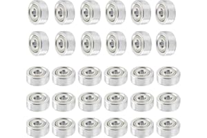 Saipor 30Pcs 623ZZ Bearings Double Shield Deep Groove Miniature Ball Bearings Carbon Steel High Speed Silent Small (3 x 10 x 4 mm)
