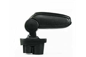 GENERIC Bracciolo centrale con portaoggetti Poggiambraccio sollevabile in ecopelle nero compatibile con Opel Corsa E (2014-2019)