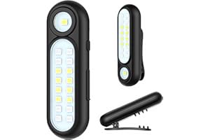 Yaklim Clip On Flashlight, Rechargeable Running Lights for Runners Portable Hands Free Flashlight for Walking Dog, Safety Light for Walking at Night, LED Work Light Warning Flashing Camping
