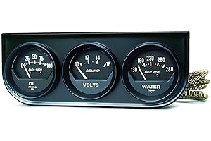 AUTO METER 2348 Autogage Black Console Oil TankVoltWater Gauge, 2.3125 in.