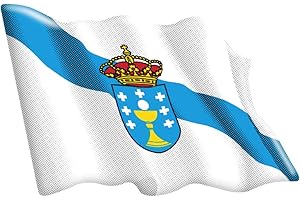 Artimagen Pegatina Bandera Ondeante Galicia 65x50 mm. Resina