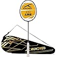 Hundred Rock 88 Badminton Racket with Full Racket Cover | for Intermediate Players | 82 Grams | Maximum String Tension - 32lbs