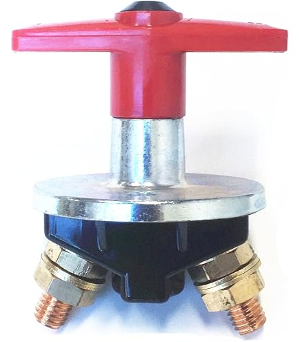 Interrupteur Isolateur Batterie Akozon 300A - Coupe-circuit 12-24V - Pour Voitures, Camping-cars, Camions - Avec Chaîne De Sécurité