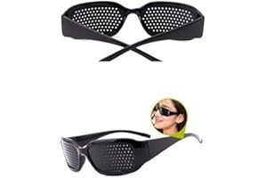 PINICECORE 2019 unisexe Noir Vision Care Pin Eye petit trou trou Lunettes Lunettes exercice Eyesight améliorer en plastique de guérison naturelle
