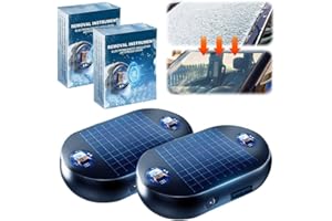 Wenchrisdt 2 Pcs Electromagnetic Car Deicer, 2026 New Portable Solar Electromagnetic Molecular Interference Freeze and Snow Remover Instrument for Ice and Snow Scraping