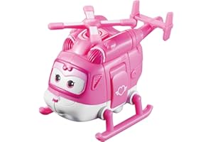 Alpha Animation & Toys- Super Wings YW710040 Mini Tramsform a Bots Dizzy Plane, rosa, color blanco (