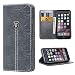 Produktbild iPhone 6S Hülle , Hochwertig handyhülle iPhone 6 mit klappe tasche handyhuelle schutzhülle Handys Schutz Hülle PU Leder magnet handytasche bookstyle Flip Case für Apple iPhone 6/6S 4.7 Zoll mit Ständer - Grau