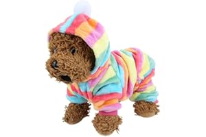 Felenny Sudaderas con Capucha para Mascotas Ropa Otoño Invierno Traje de Salto Pijamas Calientes Ropa para Perros Gatos