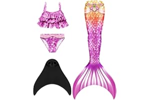 SPEEDEVE Queue de Sirène Filles Maillots de Bain avec Monopalme