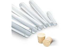 Tuuters 25 Stück Reagenzglas mit Korken Glas (160 x ø 16 mm) Reagenzgläser für Blumen, Gewürze, Kommunion Gastgeschenke, Glasröhrchen, Gewürzgläser