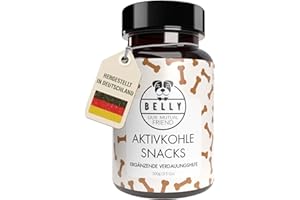 Belly® Natürliche Kohletabletten Hund - Aktivkohle Tabletten mit Antioxidantien, Vitaminen und Mineralien, vegan - Kohletabletten als Support zum Aufbau von Darmbakterien 100g