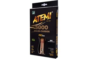 Atemi Racchetta da Tennis Tavolo 5000 |Carbonio-Legno di Balsa |Racchetta Professionale |Massima velocità, Rotazione E Controllo |Livello Competitivo |7 Strati |Manici, Colori E Confezione AGGIORNATI