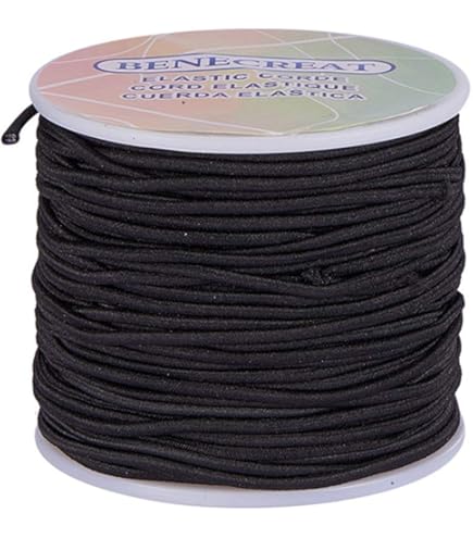 SourceTon Corda Elastica Per Artigianato - 2mm X 50m, Nero E Bianco, Ideale Per Braccialetti E Lavori Creativi - Foto 13