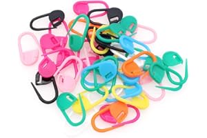 VEKTENXI Lot de 50 marqueurs de maille colorés en plastique pour tricot à la main - Colorés, élégants et populaires