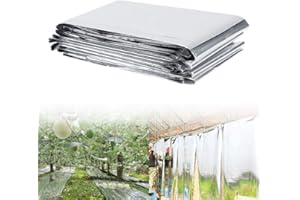 HANCEND Película reflectante para plantas, jardín, invernadero, accesorios de luz para cultivo, 1 pieza, 210 x 120 cm (plateado)