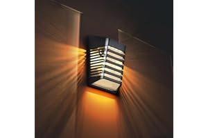 OOTDAY Outdoor Garden Lights, LED Solar Garden Lights Outdoor Solar Wall Lights Waterproof Dual Mode Wall Mount for Garden Decoration,Patio,Yard,Pathway(1 Pack)