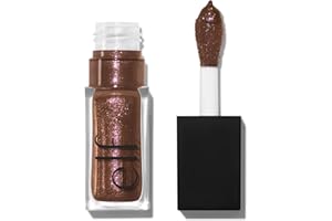 e.l.f. Glow Reviver Lip Oil Glimmer, Nourishing Tinted Lip Oil For A High-Shine Finish, Infused With Jojoba oil, Vegan & Cruelty-Free, Chocoluxe