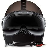 10010030305 CASCO MOMO FIGHTER EVO TABACCO FROST DECALC NERO ML :  Amazon.it: Auto e Moto
