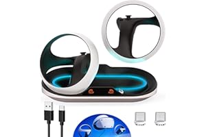 ElitePlay PS5 VR2 Charging Station, PS VR2 Fast Charging Dock, Playstation VR2 Charger Station with LED Indicator, PS VR2 Magnetic Charger with Type-C Charging Cable