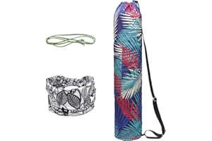 WANYIG Borsa Tappetino Yoga Tela Portatile Borsa Yoga Porta Tappetino Yoga Mat Bag con Cerniera, Fascia per Capelli, Striscia