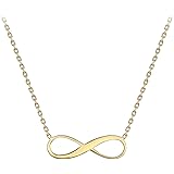 Amazon Essentials Collana Infinity in Oro Giallo e Bianco 9 Carati (precedentemente Amazon Collection)