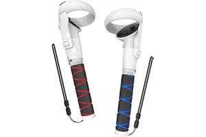M AMVR AMVR Handle Attachments Compatible avec Oculus Quest 2 Controller Extensions, VR Gorilla Tag Long Arms Poignées Beat Saber Poignée pour Meta Quest 2, Améliorer l'expérience de Jeu VR