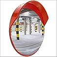 Convex Mirror Road Safety & Traffic Security Mirror Unbreakable Polycarbonate lens with Flat Back Adjustable Fixing Bracket Installation Kit with Nuts & Bolts Included (24 INCE (60 CM), PACK OF 2)
