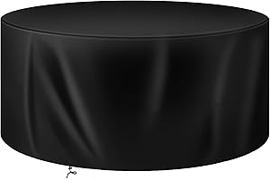 Gutsbox Housse pour Table de Jardin, Housse de Protection Bâche Imperméable pour Meubles Jardin et Hivernage Mobilier Salon de Jardin 135 x 135 x 75cm (Ronde, 180 x 90cm)