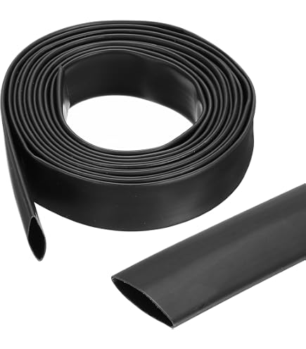 20 Feet Black 5/16 (8mm) Polyolefin Heat Shrink Tubing