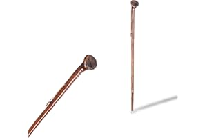 SEGORBINA DE BASTONES S&B - Bordo da pellegrinaggio per escursioni in montagna, in legno di castagno scuro, 140 cm, taglia L (540) escursionismo