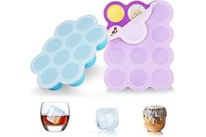 ZOUNICH Silikon Babynahrung Aufbewahrung Behälter, Silikon Babybrei Einfrieren mit Silikondeckel Behälter Gefrierschrank Tray, Wiederverwendbare - Gemüse, Obst Purees, Saucen und Eiswürfel