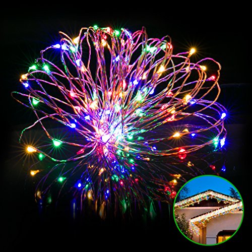 Preisvergleich Produktbild Kupferdraht Lichterkette,Tintec 10m Wasserdichte Sternen Weihnachtslichterkette Fabirig Weihnachtsleuchte Dekolichterkette LED- Lichterkette für Weihnachten, Hochzeit,Party, Innenraum und im Freien