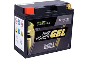 intAct - Bike-Power GEL12-12B-4, CT12B-4, Batería de Moto 12V 10Ah 210A (EN), Batería de Moto de Gel sin Mantenimiento con un 30% más de Potencia de Arranque, para Scooter, Moto, Quad