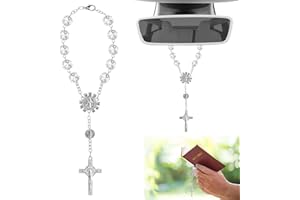 RAYONG Chapelet de voiture pour rétroviseur - Décoration - Pour rétroviseur intérieur de voiture - Pare-soleil - Talisman - Porte-bonheur dans la voiture - Cadeau de rétroviseur de voiture