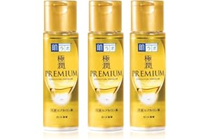 ABURIYA [Lot de 3] Hadalabo Gokujyun Premium Lotion Hydratante Hyaluronique 170ml, Fabriqué au Japon