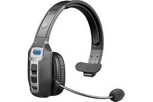BRAMMAR Trucker - Bluetooth Headphones with AI Noise Cancelling Microphone, Trucker Headphones with 65 Hours Talk Time and Mute Button, Multipoint Connection, Headphones
