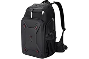 Endurax Extra Large Camera Backpack Hardshell Protection for DSLR Camera Gear or DJI Mavic 2 Mavic Air Spark Mavic Pro or Mavic Pro Platinum, Specialized Waterproof Drone Cameras Backpack(Black)