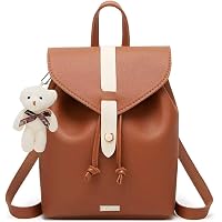 TYPIFY® PU Leather Teddy Keychain Women Backpack Handbag