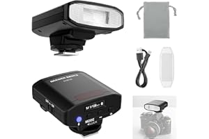 NEEWER BASICS 5600K Mini Camera Flash Speedlite GN12, 2000mAh/500 Flash/Ricicla 0,1-1,8s, Luce Compatibile con Canon Fujifilm Sony Nikon Fotocamera DSLR Standard con Hot Shoe per Foto Studio, Z120 SE