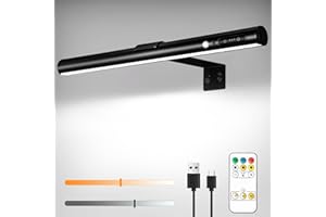 ENCOFT Lampe Murale Sans Fil,5000mAh Applique Murale LED Sans Fil à Télécommande, Lumiere Rechargeable USB, Magnétique Eclairage pour Tableaux, Salle de Bain, Miroir, Vitrines, Intérieure Noir